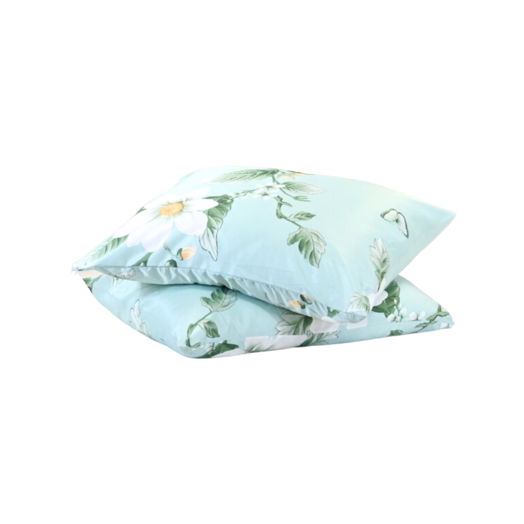 HappyDuvet | Happy Flowers Pillowcase Set 2 Pieces - 60x70cm - 100% Microfibre