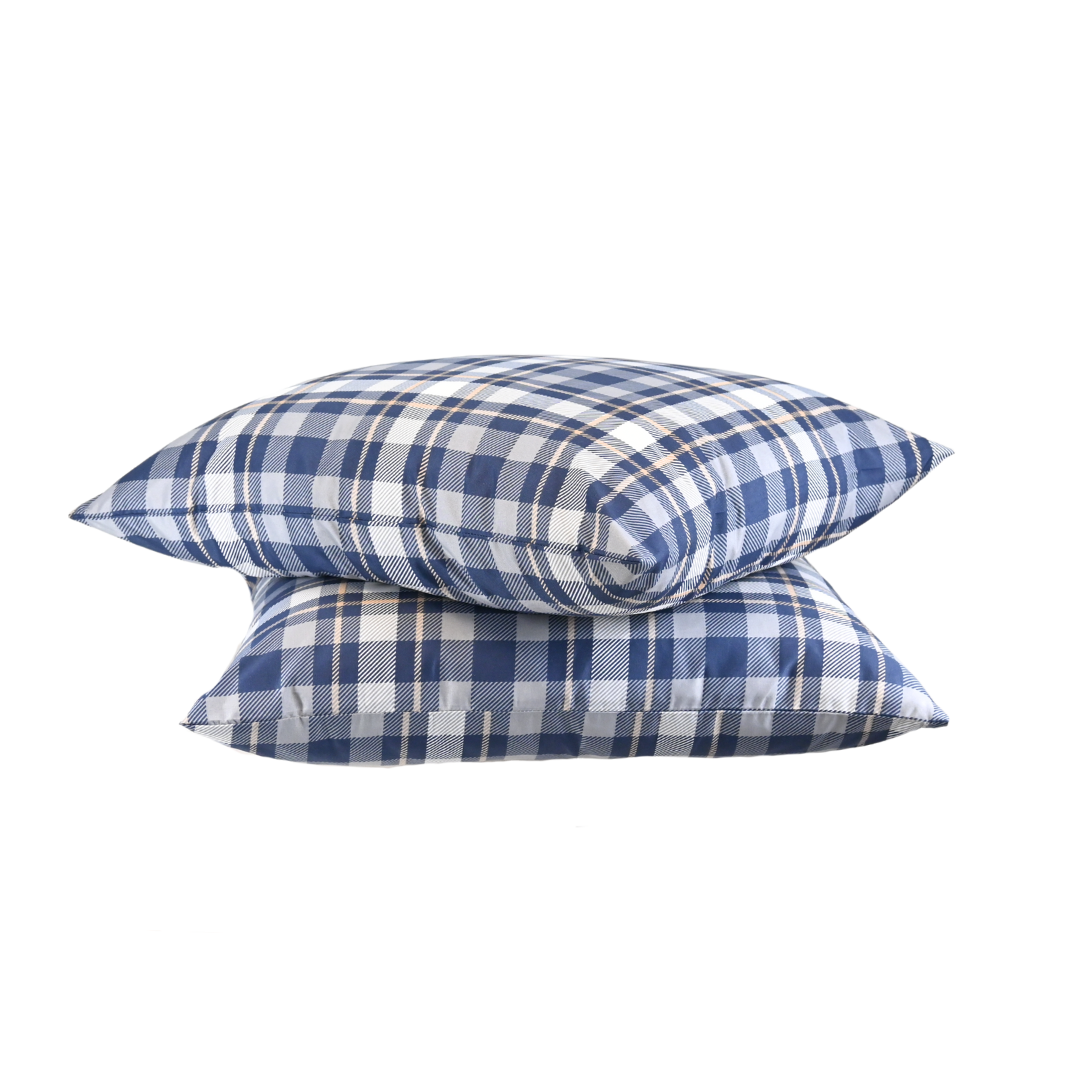 HappyDuvet | Tartan Pillowcase Set 2 Pieces  - 100% Microfibre